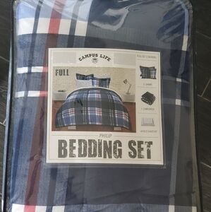 Full plaid bedding set new in bag